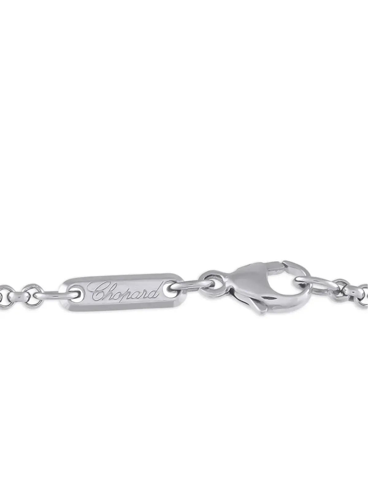 Chopard Pre-Owned 18Kホワイトゴールド ダイヤモンドとヘマタイト ペンダントネックレス - シルバー - 画像3