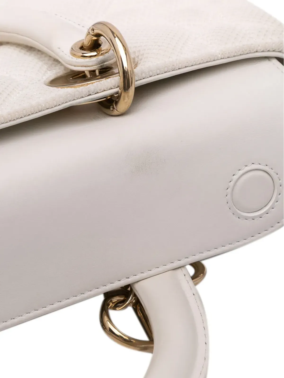 Christian Dior ビンテージ 2000-2024 Medium Technical Fabric Macrocannage Lady D Joy サッチェル - 画像5