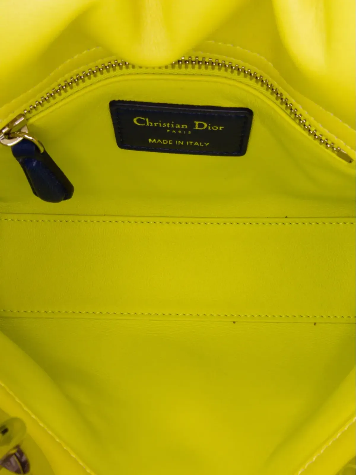 Christian Dior ビンテージ 2013 ミニ トリカラー ラムスキン カナージュ Lady Dior サッチェル - 画像4
