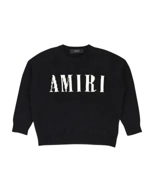 AMIRI KIDS ロゴ入りインターシャセーター - サムネイル1
