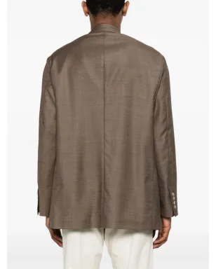 Emporio Armani チェック柄ブレザー - ブラウン - サムネイル4