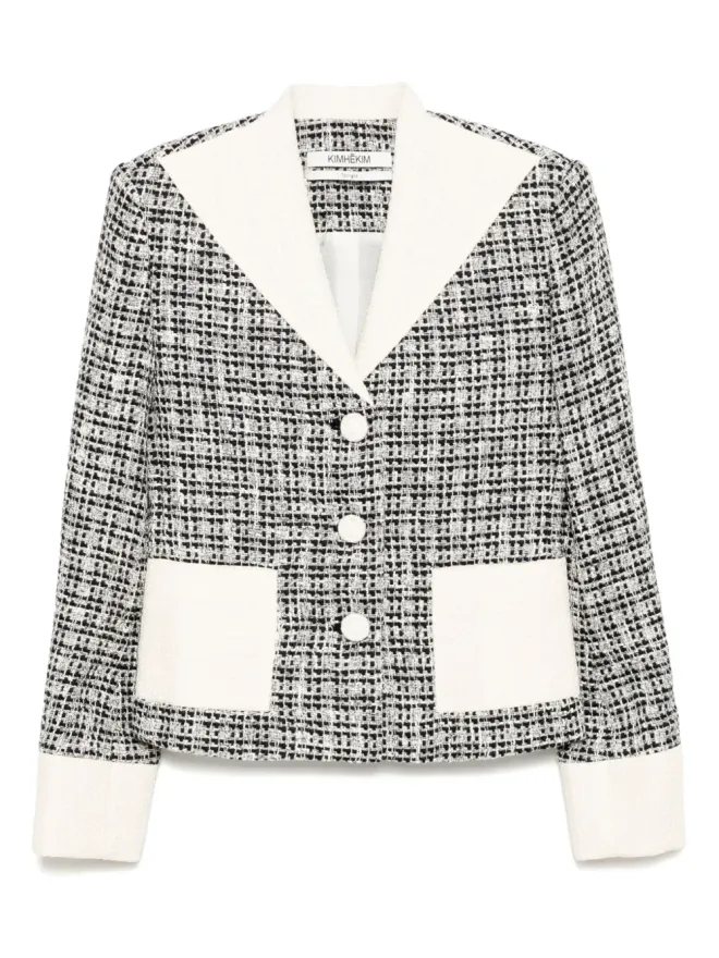 KIMHĒKIM Kimhekim マレヴィチ ツイードジャケット ブラックの商品画像