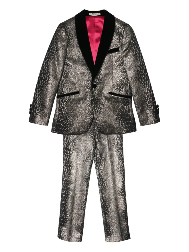 ROMANO KIDS ROMANO KIDS snake-print two-piece suit - Goldの商品画像
