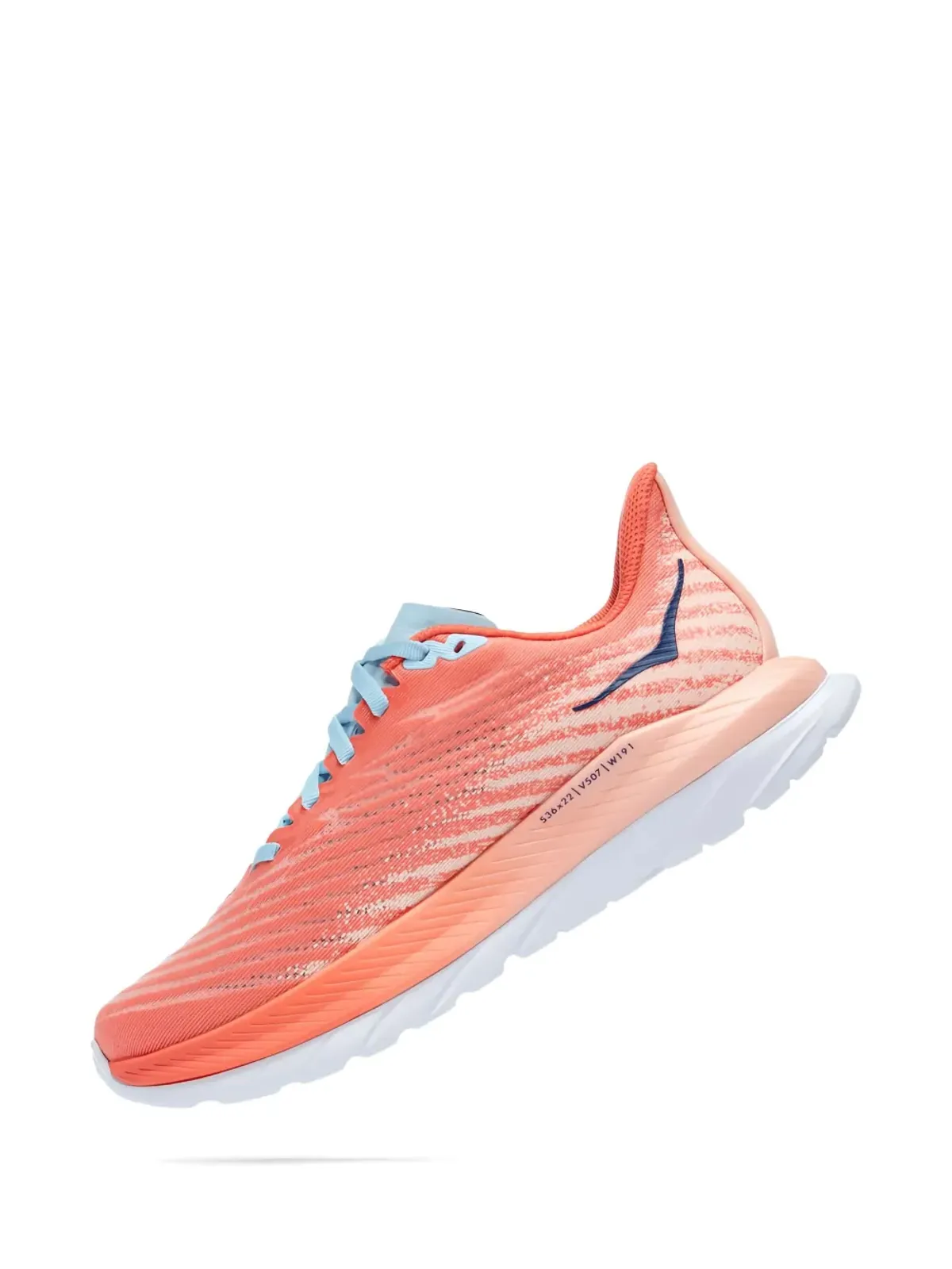 HOKA One Mach 5 Camellia/Peach Parfait スニーカー - オレンジ - 画像4