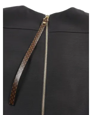Louis Vuitton ビンテージ 10年代 フィンフラウンス ミカド ミディドレス ブラック - サムネイル4