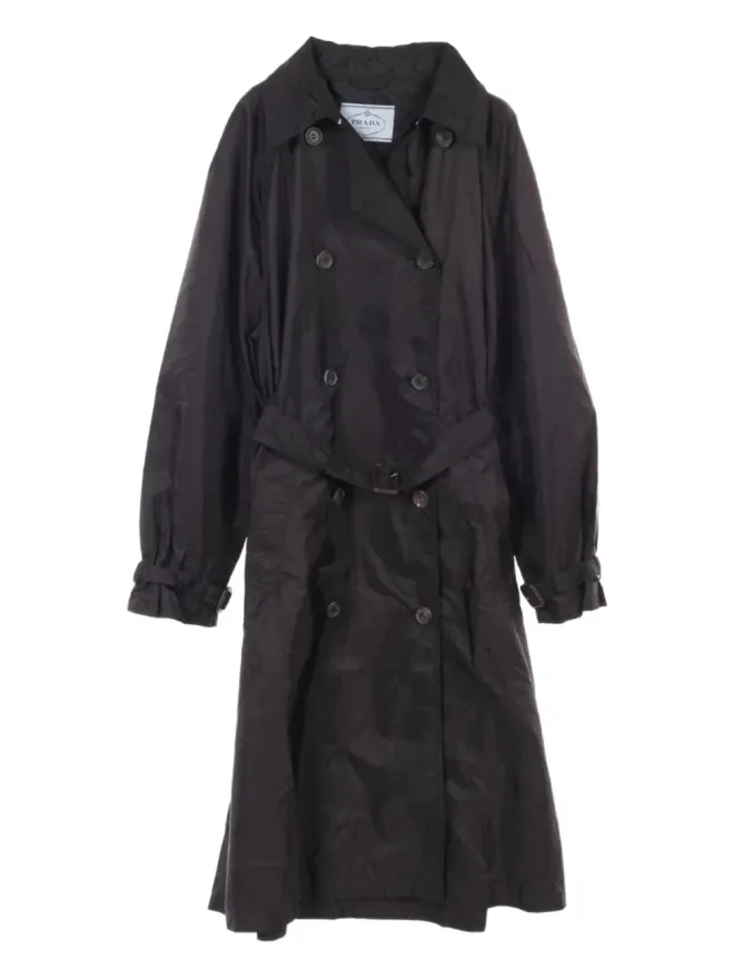 Prada Pre-Owned Prada ビンテージ 2010年代 Re-Nylon トレンチコート - ブラックの商品画像