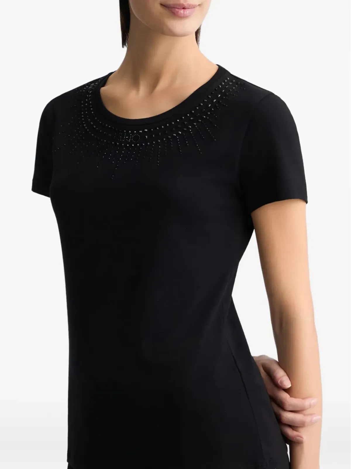 LIU JO 装飾が施された クルーネック Tシャツ - ブラック - 画像5