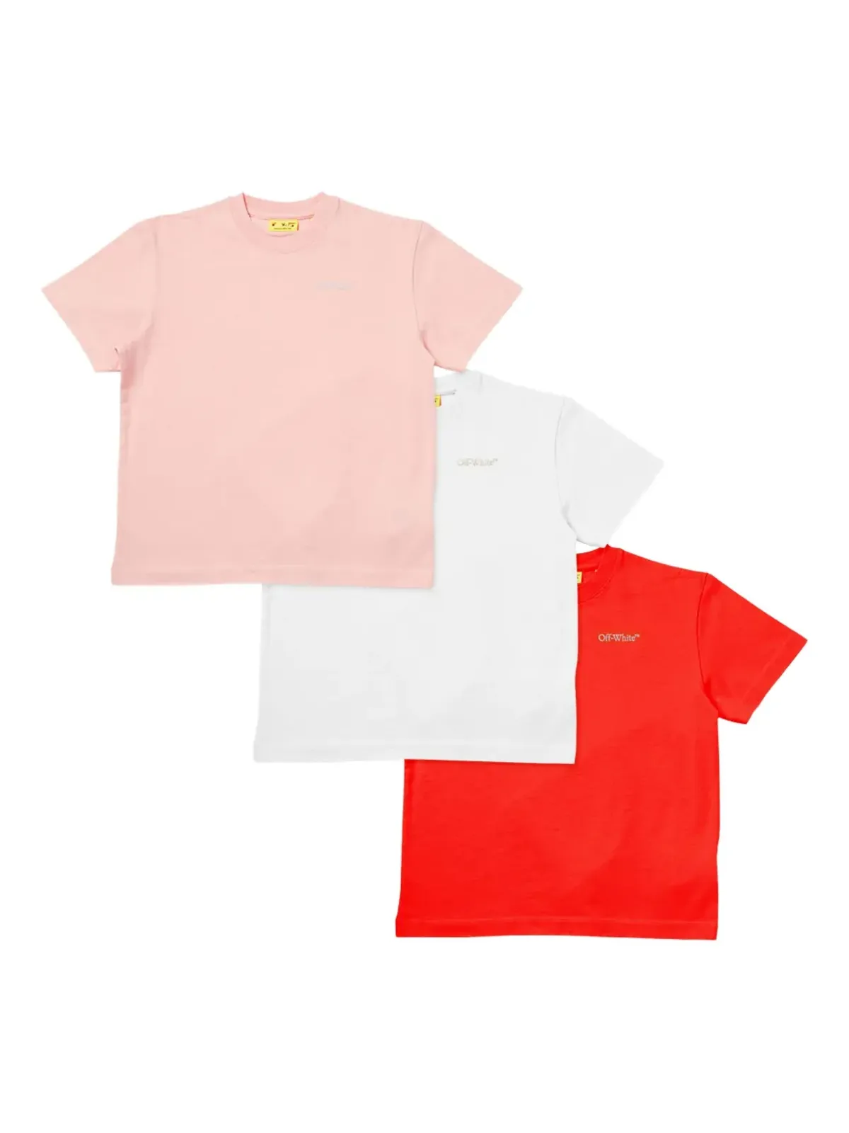 Off-White Kids ロゴ刺繍Tシャツ（パック3） - 画像1