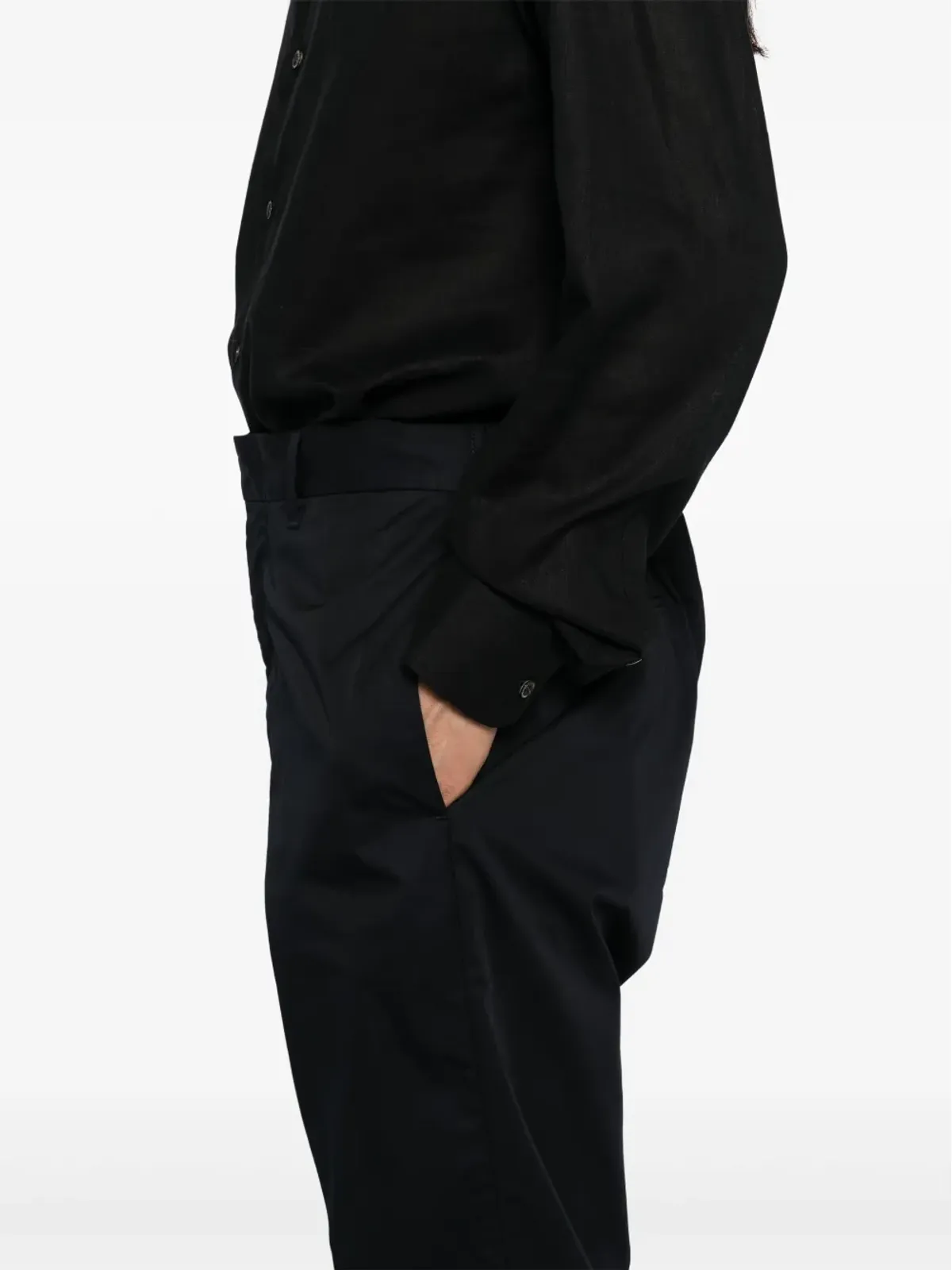 Emporio Armani コットン チノパンツ ブルー - 画像5