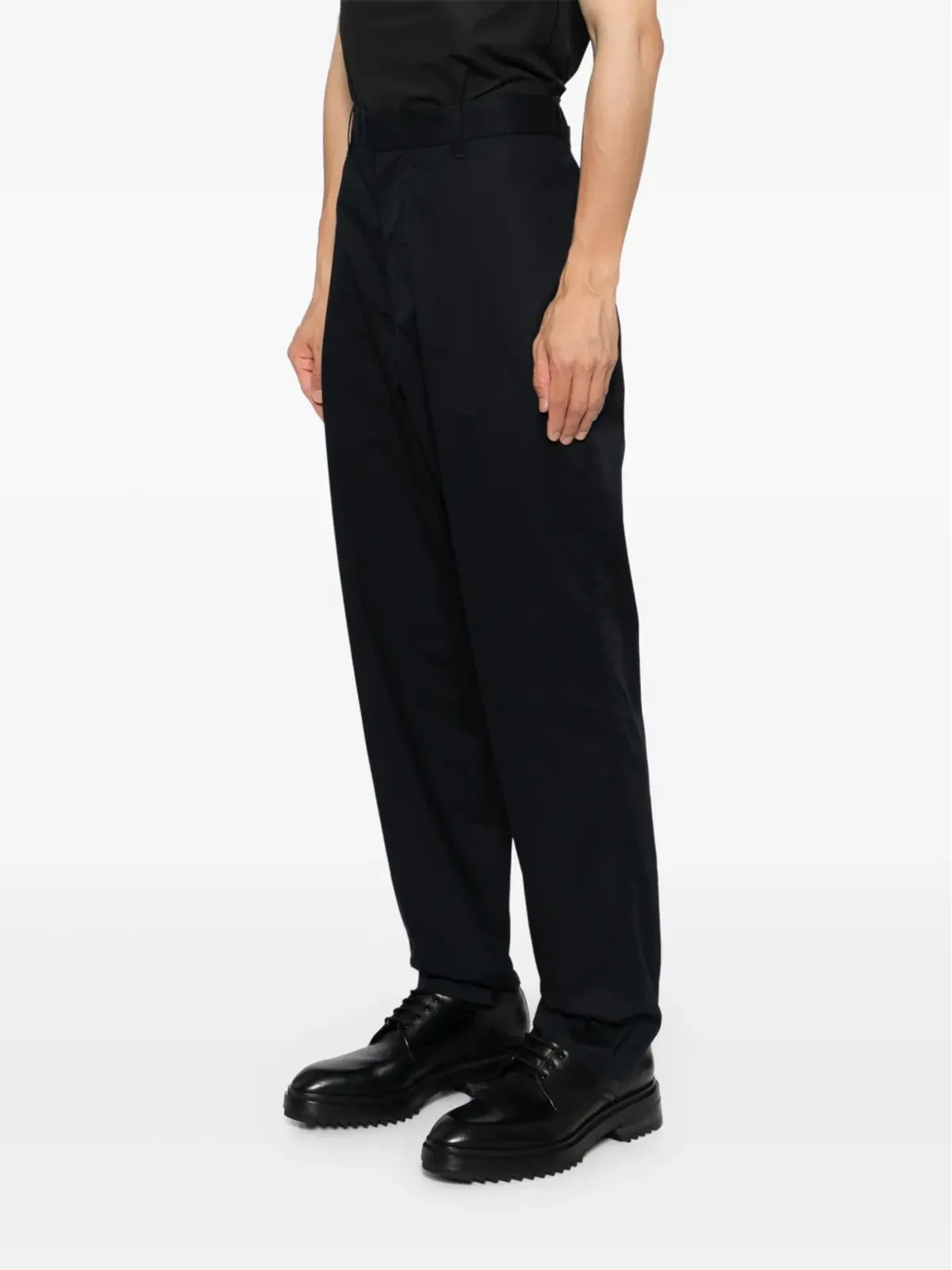 Emporio Armani コットン チノパンツ ブルー - 画像3