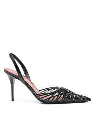 Amina Muaddi Lori slingback pumps - サムネイル1