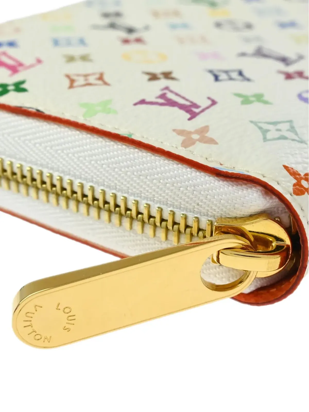 Louis Vuitton ビンテージ x Takashi Murakami 2012 モノグラム・マルチカラー・キャンバス ウォレット - 白 - 画像5