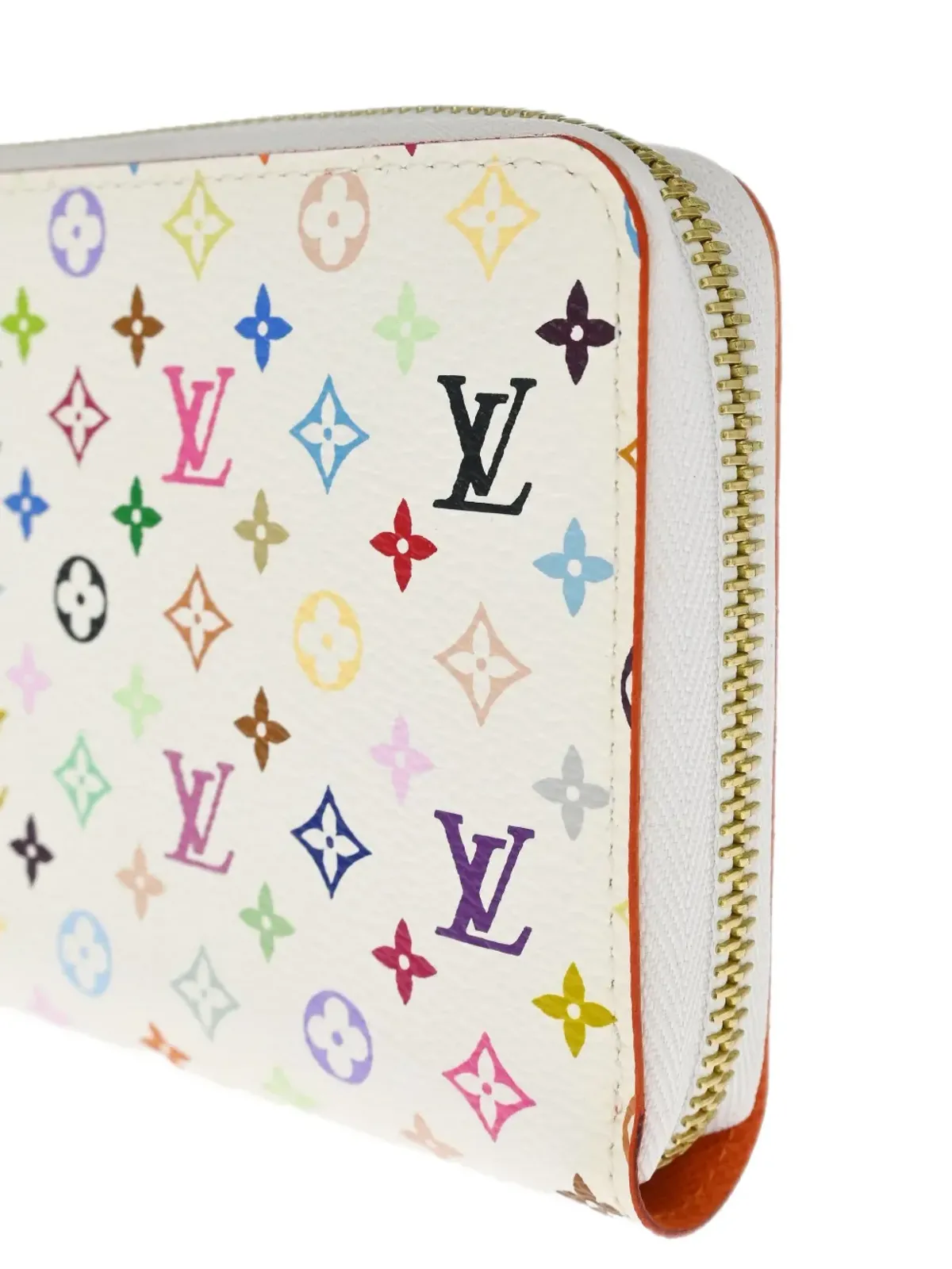 Louis Vuitton ビンテージ x Takashi Murakami 2012 モノグラム・マルチカラー・キャンバス ウォレット - 白 - 画像3