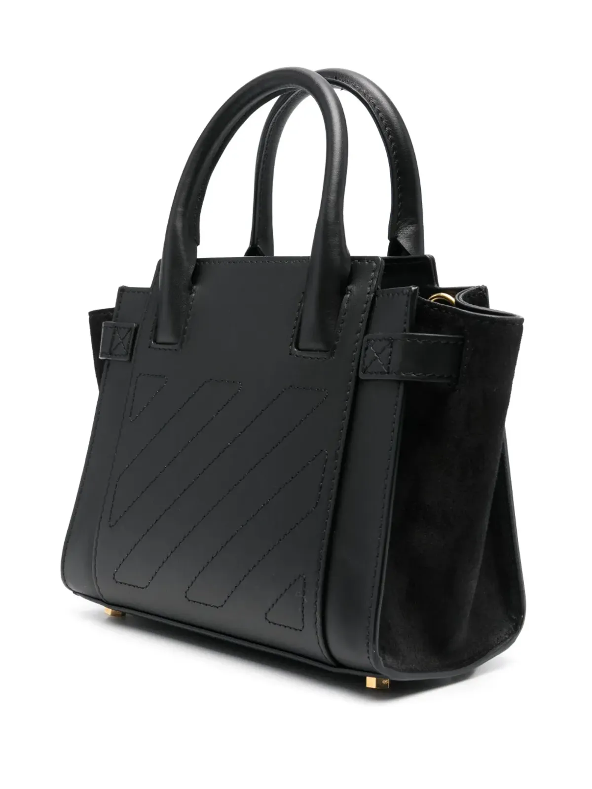 Off-White Pre-Owned City leather tote bag - Black - 画像3