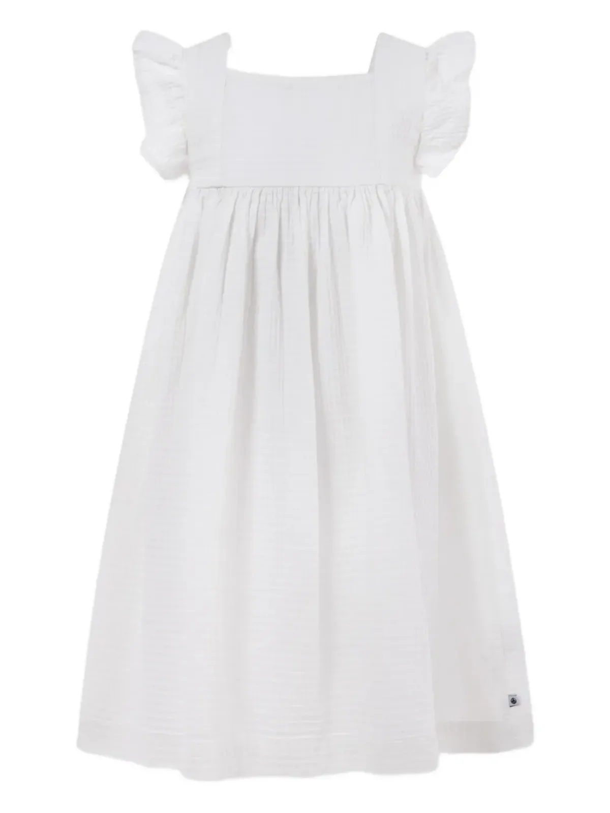 Petit Bateau フリル付きオーガニックコットンドレス - 画像1