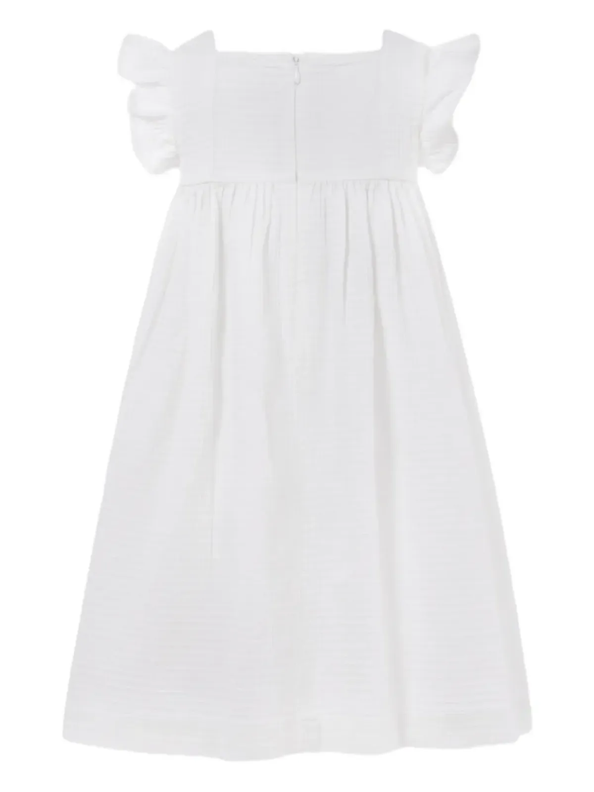 Petit Bateau フリル付きオーガニックコットンドレス - 画像2