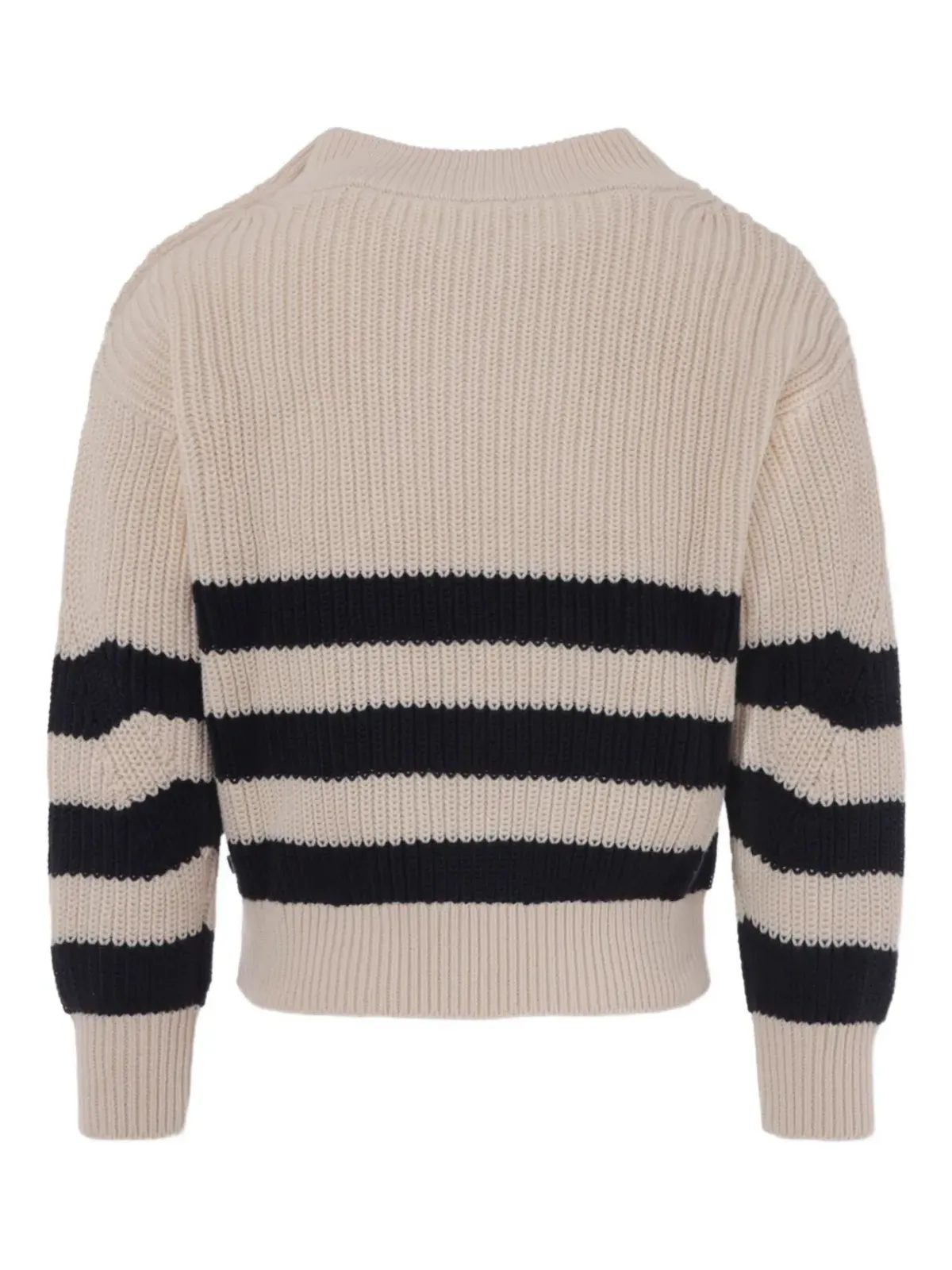 Petit Bateau ボーイズ ボーダー柄 ボタンディテール セーター - 画像2