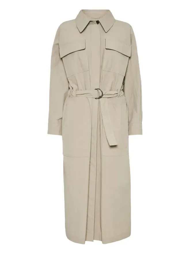 Brunello Cucinelli Brunello Cucinelli ベルト付きトレンチコートの商品画像
