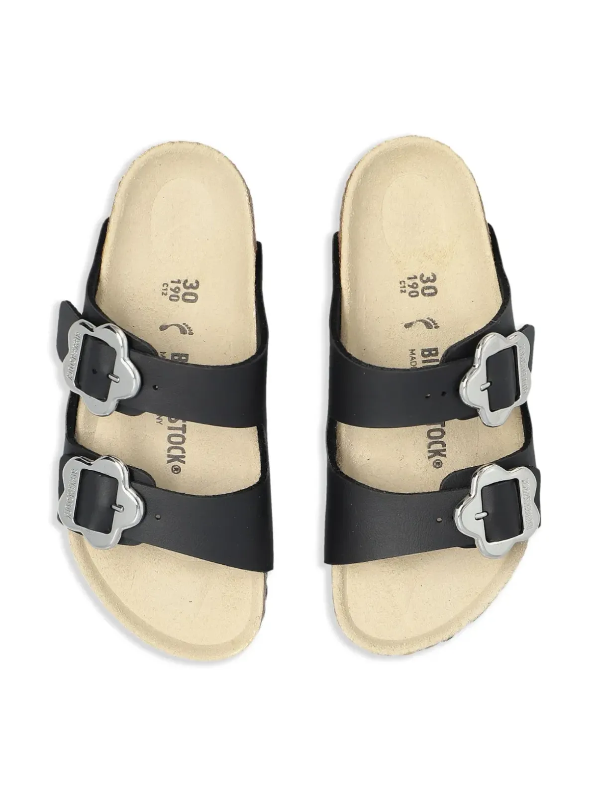 Birkenstock Kids アリゾナ フラワーズ ダブルバックル・スライドサンダル - 画像4