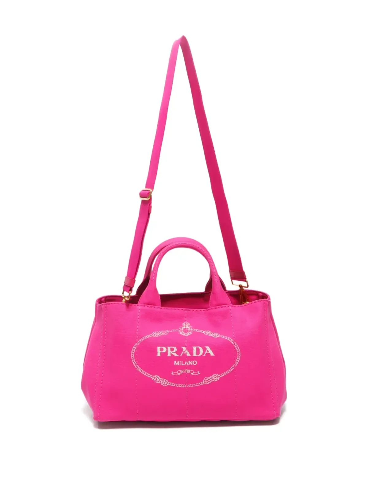 Prada ビンテージ 2010-2020年代 Canapa ロゴ トートバッグ - ピンク - 画像5