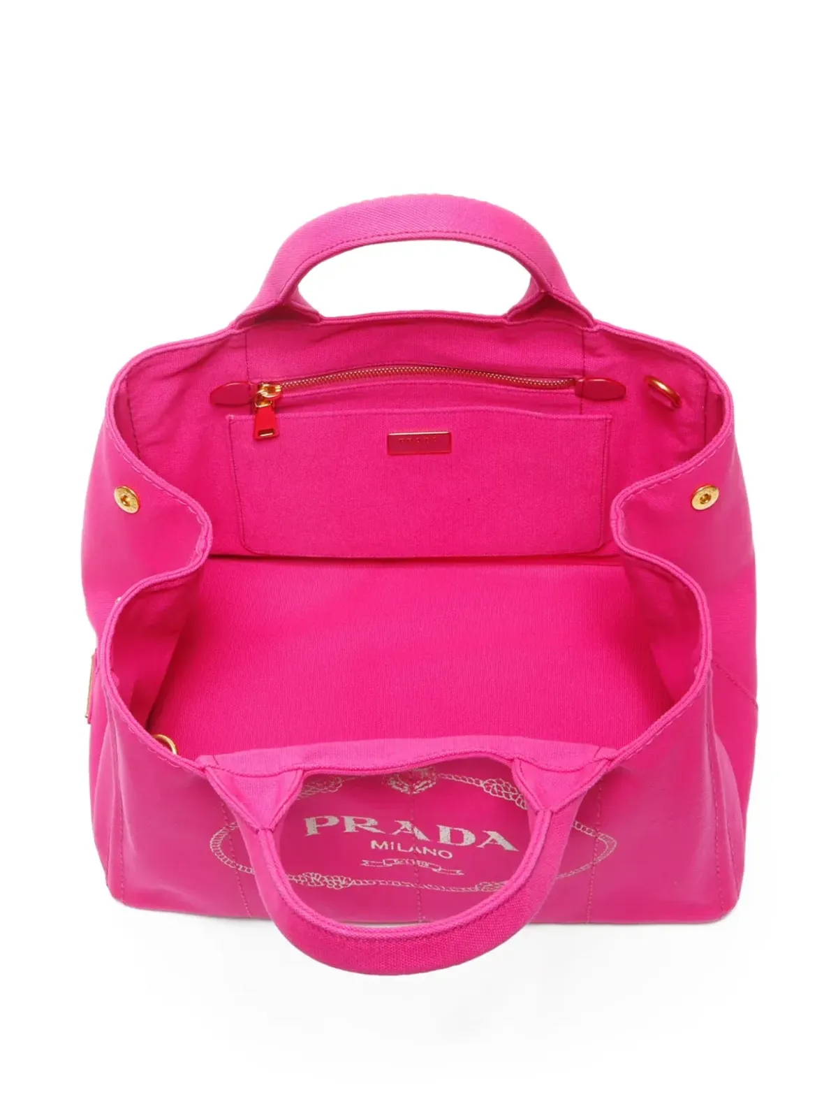 Prada ビンテージ 2010-2020年代 Canapa ロゴ トートバッグ - ピンク - 画像4
