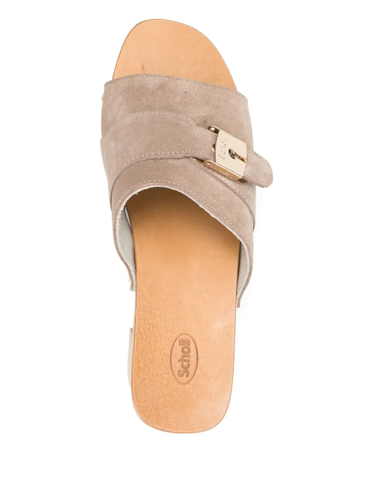 Scholl 60mm Pescura Sarah バックル付きスエードサンダル - 画像4