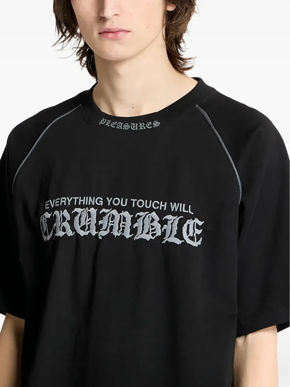 Pleasures クランブル ヘビーウェイト Tシャツ - ブラック - 画像4