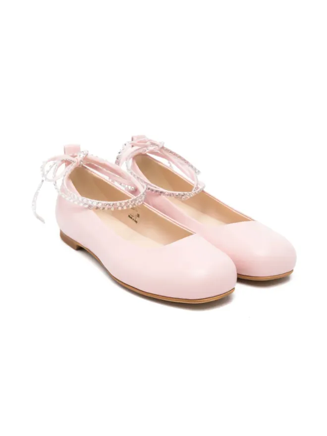 Florens Florens ラインストーン付きバレエフラット - ピンクの商品画像