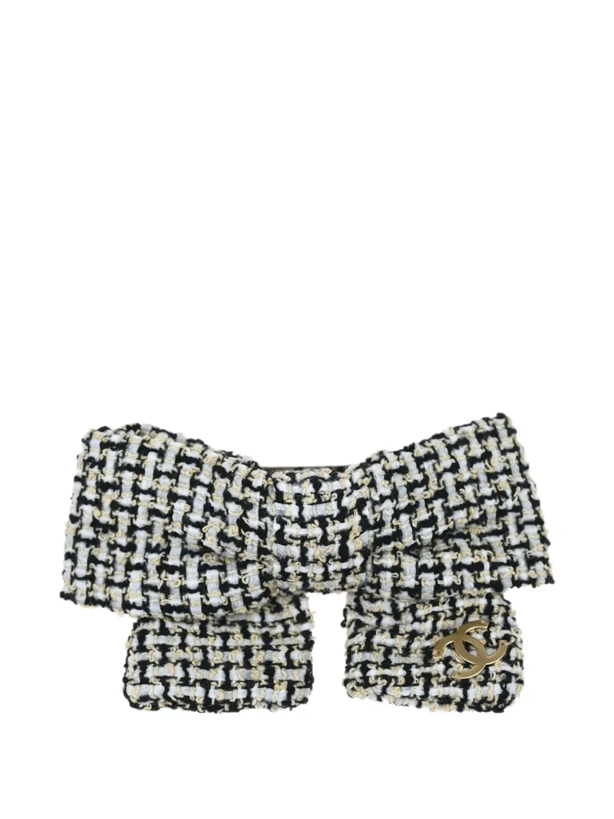 CHANEL Pre-Owned ツイード ヘアクリップ - ホワイト - 画像1