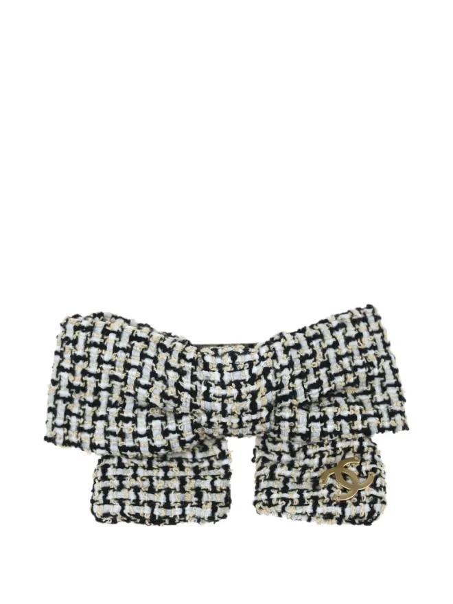 CHANEL Pre-Owned CHANEL Pre-Owned ツイード ヘアクリップ - ホワイトの商品画像