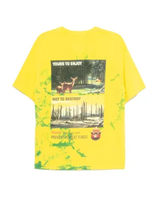 Stain Shade グラフィックプリント Tシャツ - イエロー - サムネイル2