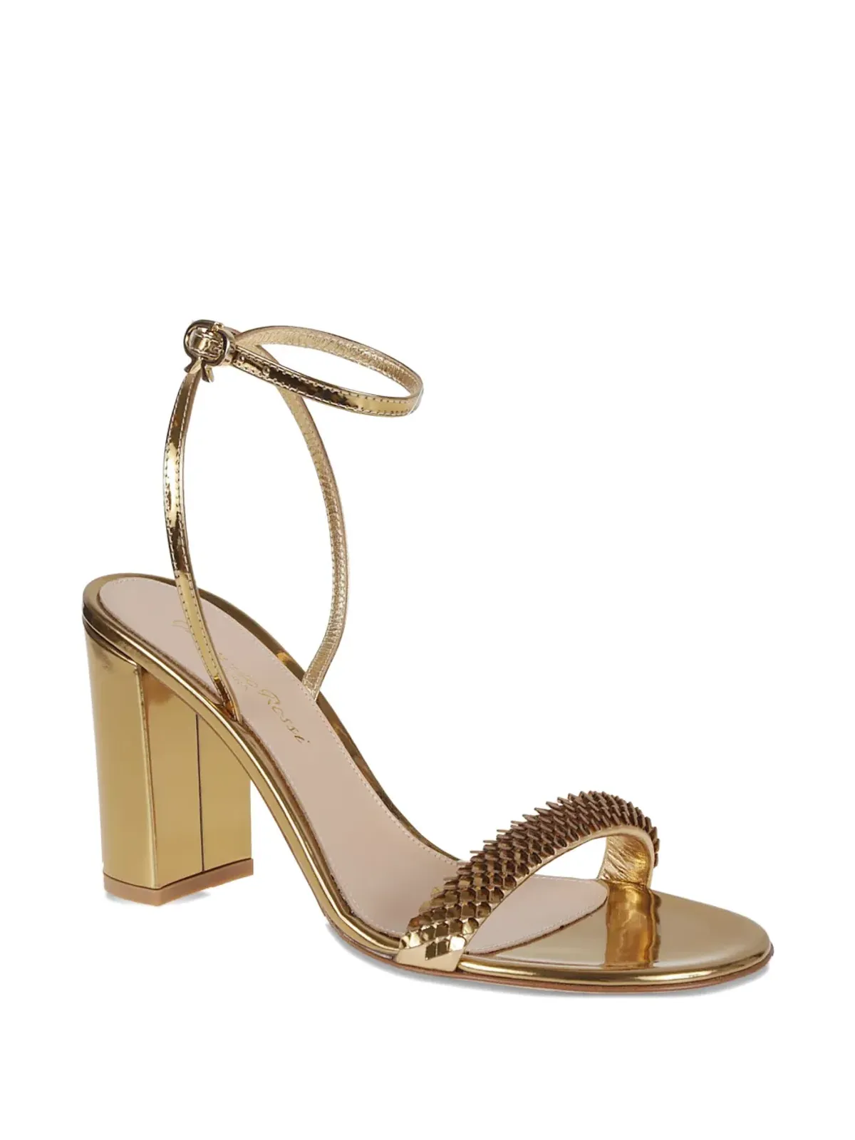 Gianvito Rossi Calissa レザーサンダル - ゴールド - 画像2