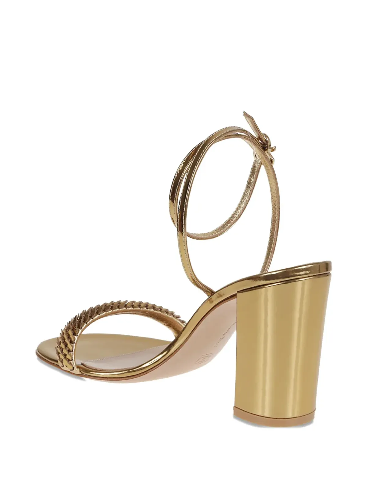 Gianvito Rossi Calissa レザーサンダル - ゴールド - 画像3