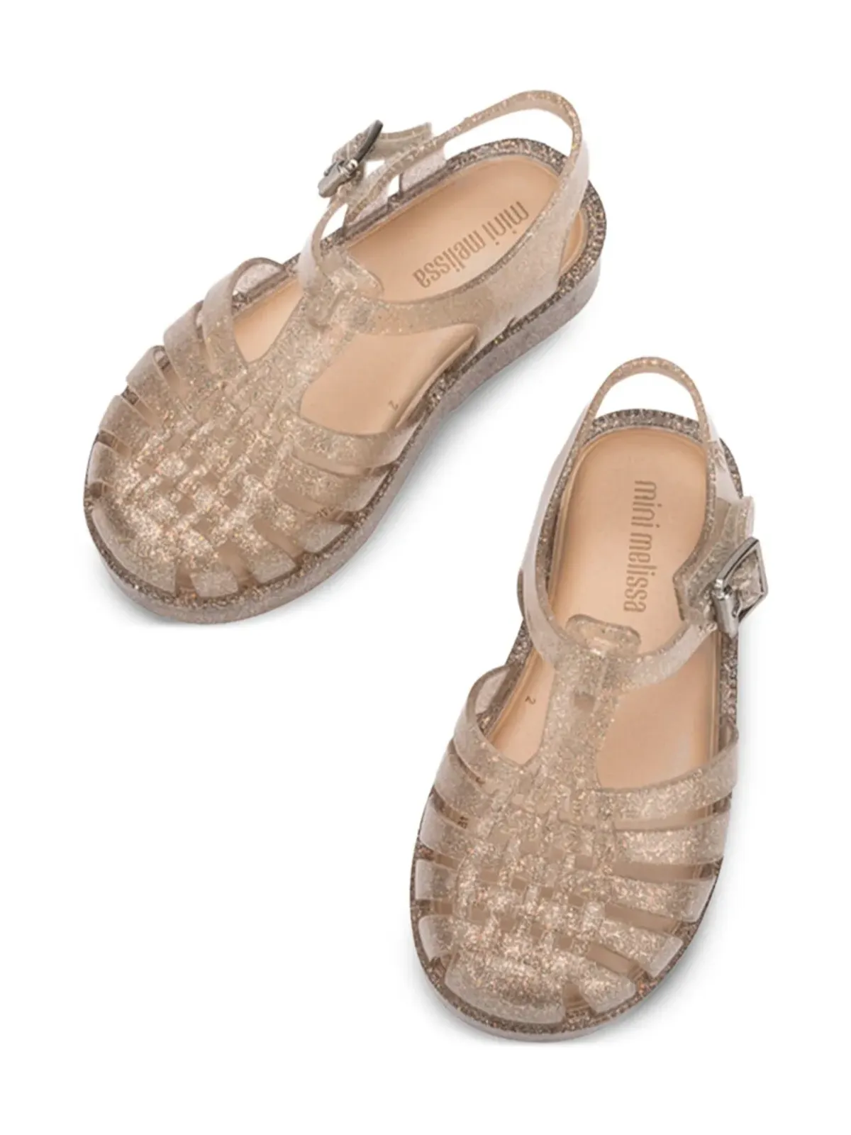 Mini Melissa グリッターディテーリングサンダル - ゴールド - 画像3