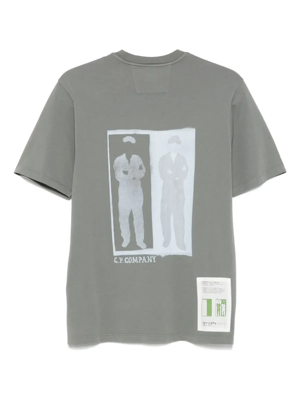 C.P. Company ロゴプリント ジャージー Tシャツ グレー - 画像2