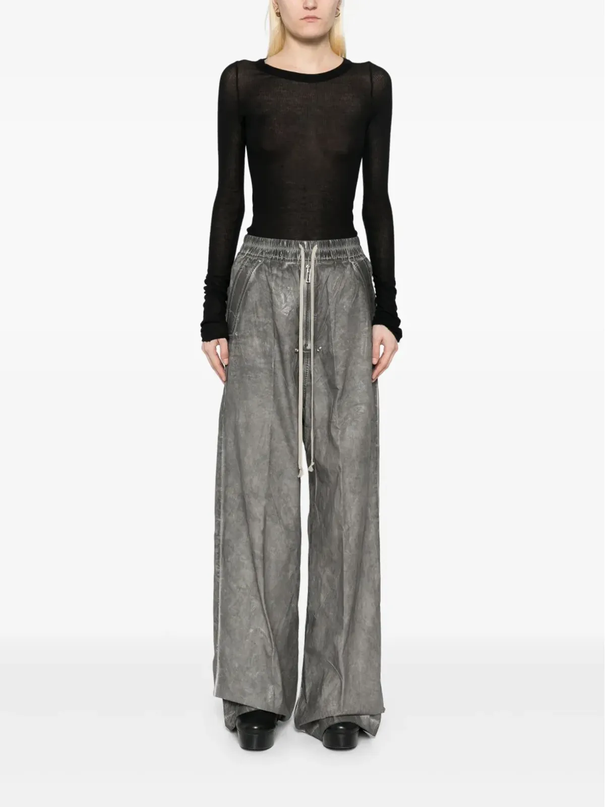 Rick Owens DRKSHDW ゲス・ベラス ワイドレッグパンツ - グレー - 画像2
