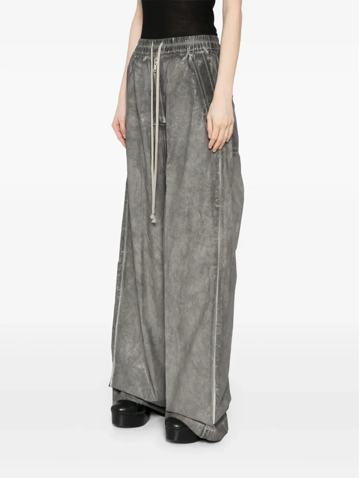 Rick Owens DRKSHDW ゲス・ベラス ワイドレッグパンツ - グレー - 画像3
