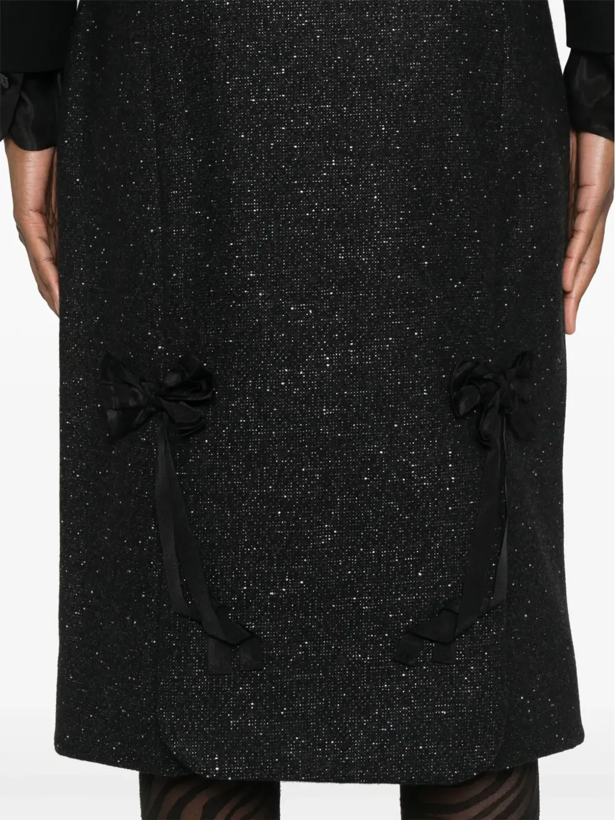 John Galliano Pre-Owned 2000年代 ルレックスディテール スカート - ブラック - 画像5