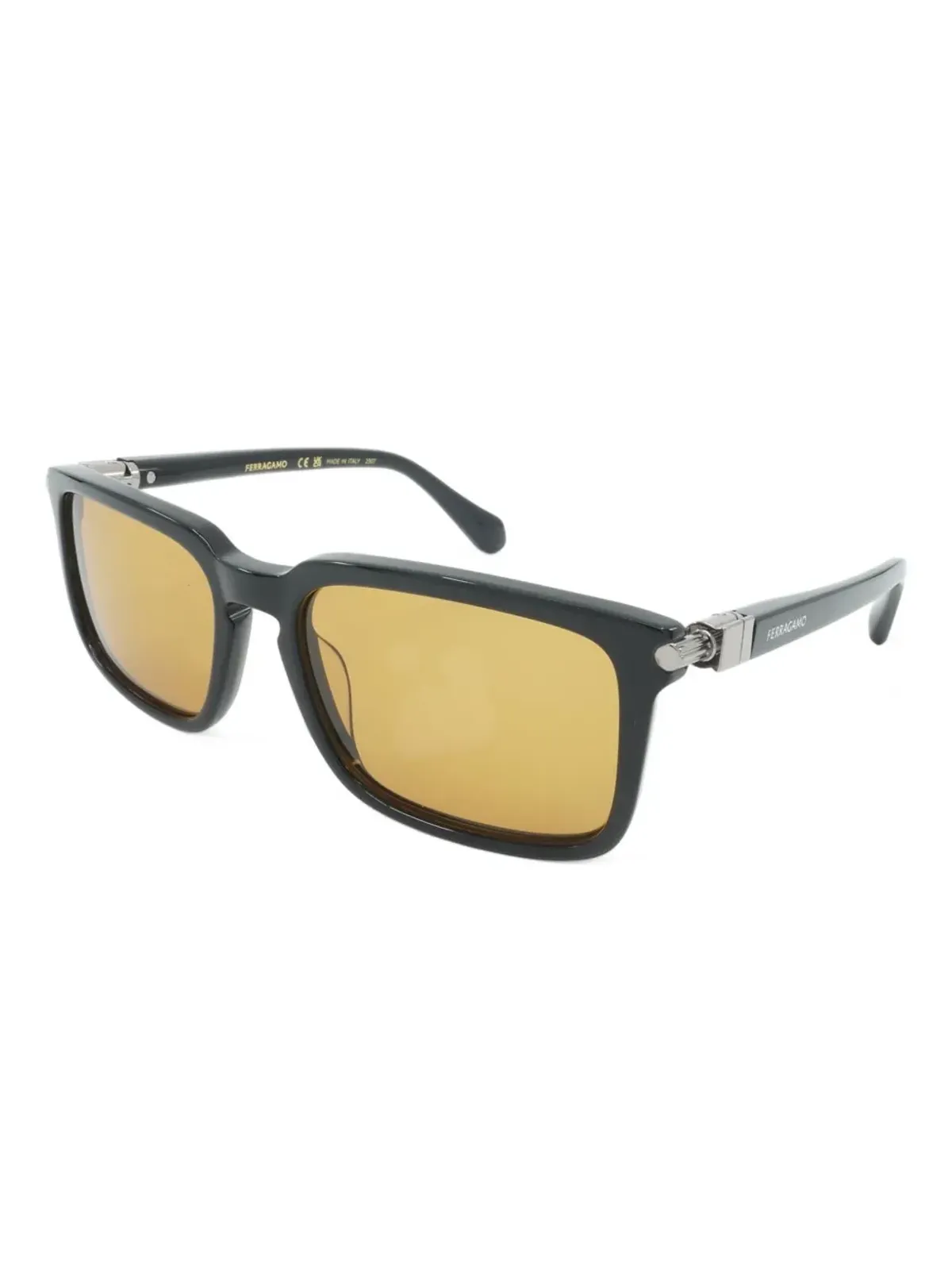 Ferragamo Eyewear スクエアフレーム ブラック サングラス - 画像2
