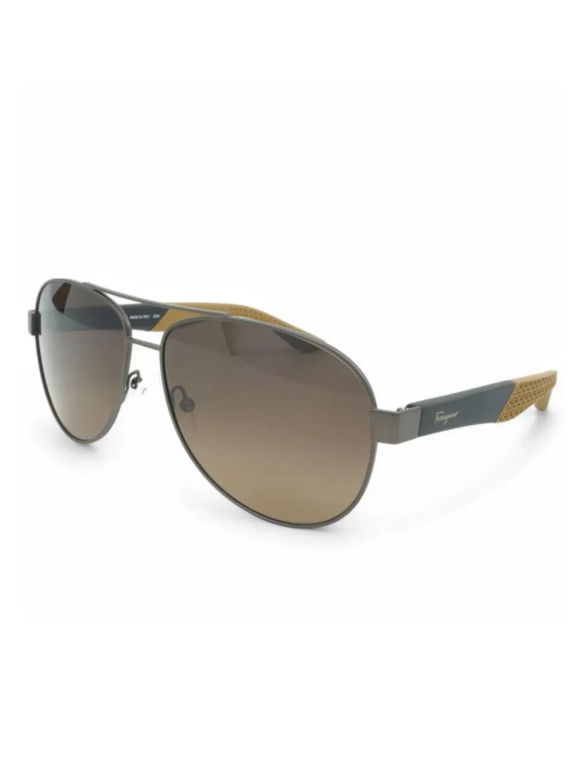 Ferragamo Eyewear パイロットフレーム サングラス（グレー） - 画像2