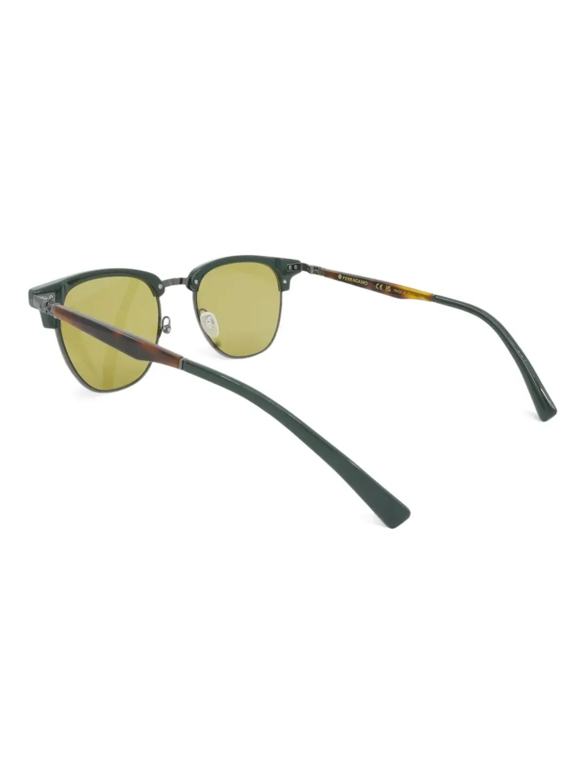 Ferragamo Eyewear クラブマスター・フレーム サングラス - グリーン - 画像3