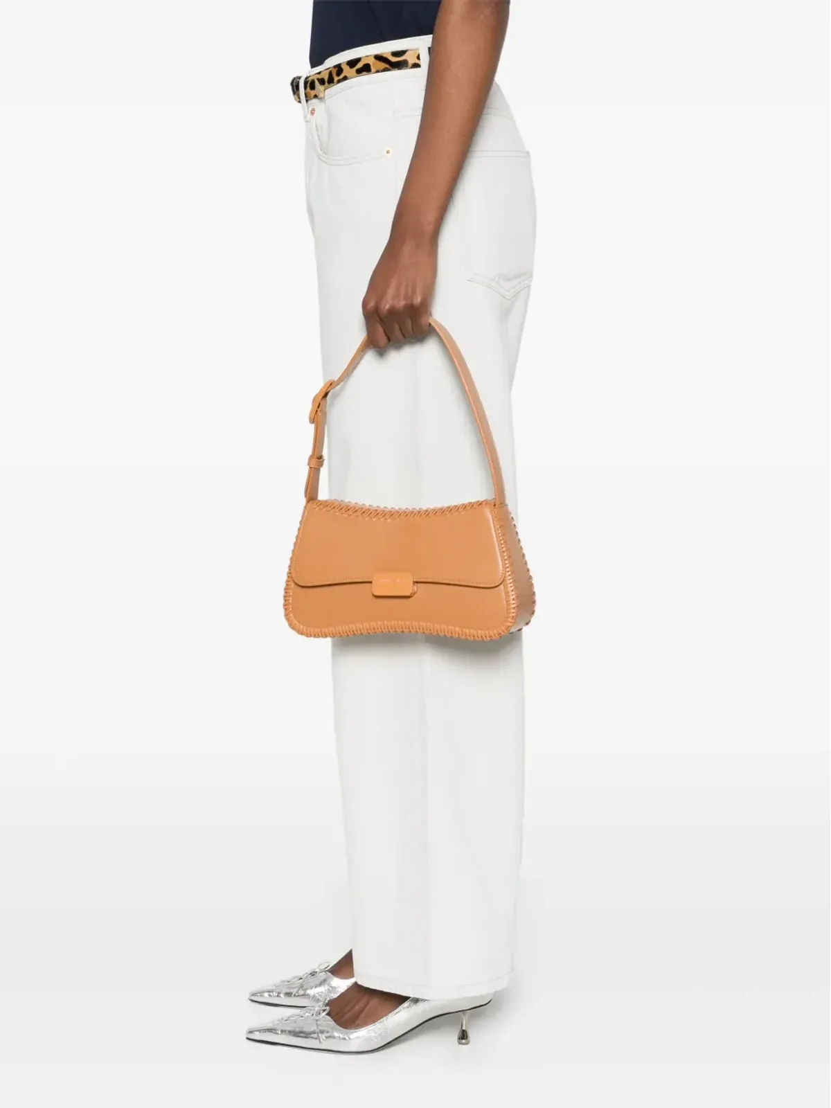 Emporio Armani レザー ショルダーバッグ - ブラウン - 画像2