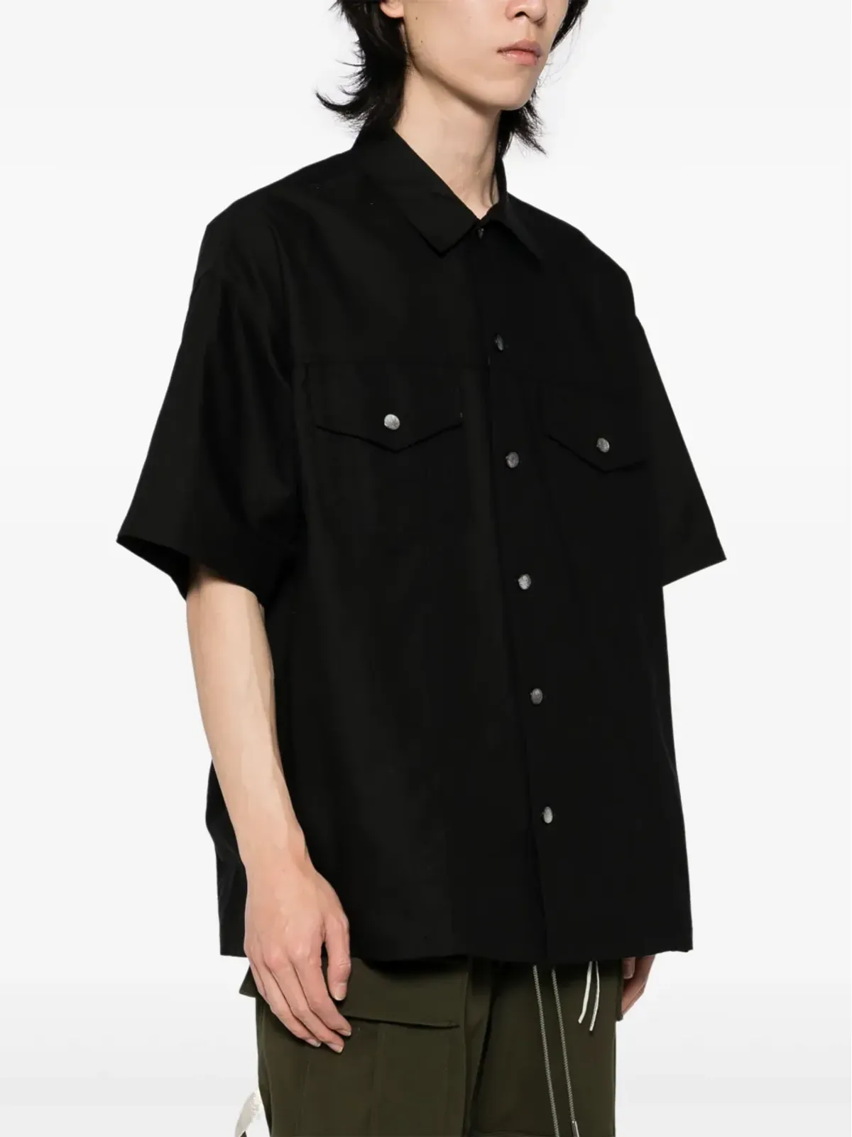 Mastermind Japan コットンシャツ ブラック - 画像3