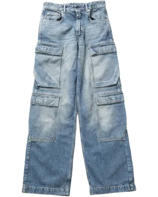 Rick Owens DRKSHDW カーゴジーンズ ブルー - サムネイル1