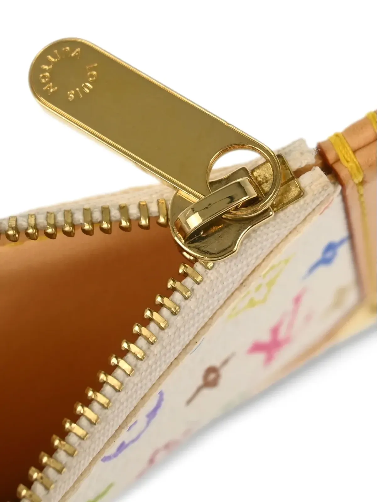Louis Vuitton Pre-Owned x Takashi Murakami 2006 Pochette Clés coin purse - White - 画像5