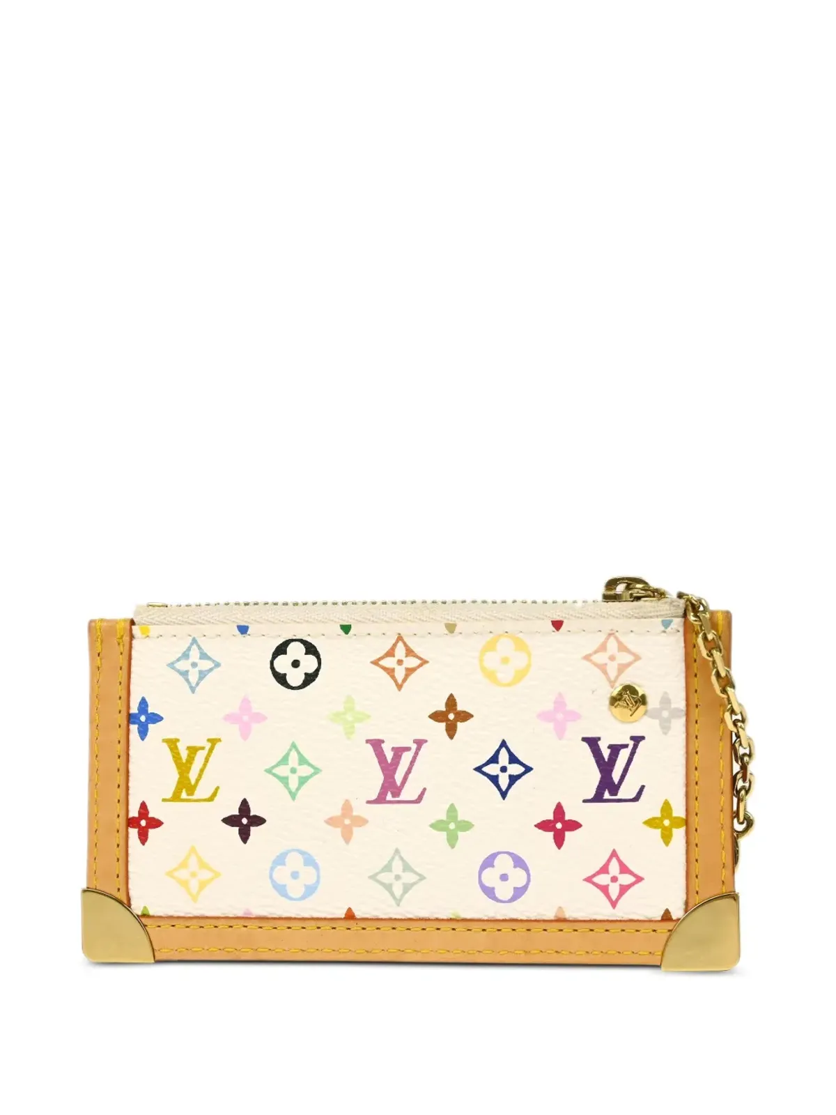 Louis Vuitton Pre-Owned x Takashi Murakami 2006 Pochette Clés coin purse - White - 画像2