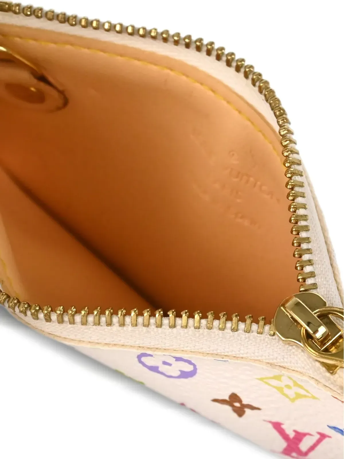 Louis Vuitton Pre-Owned x Takashi Murakami 2006 Pochette Clés coin purse - White - 画像4
