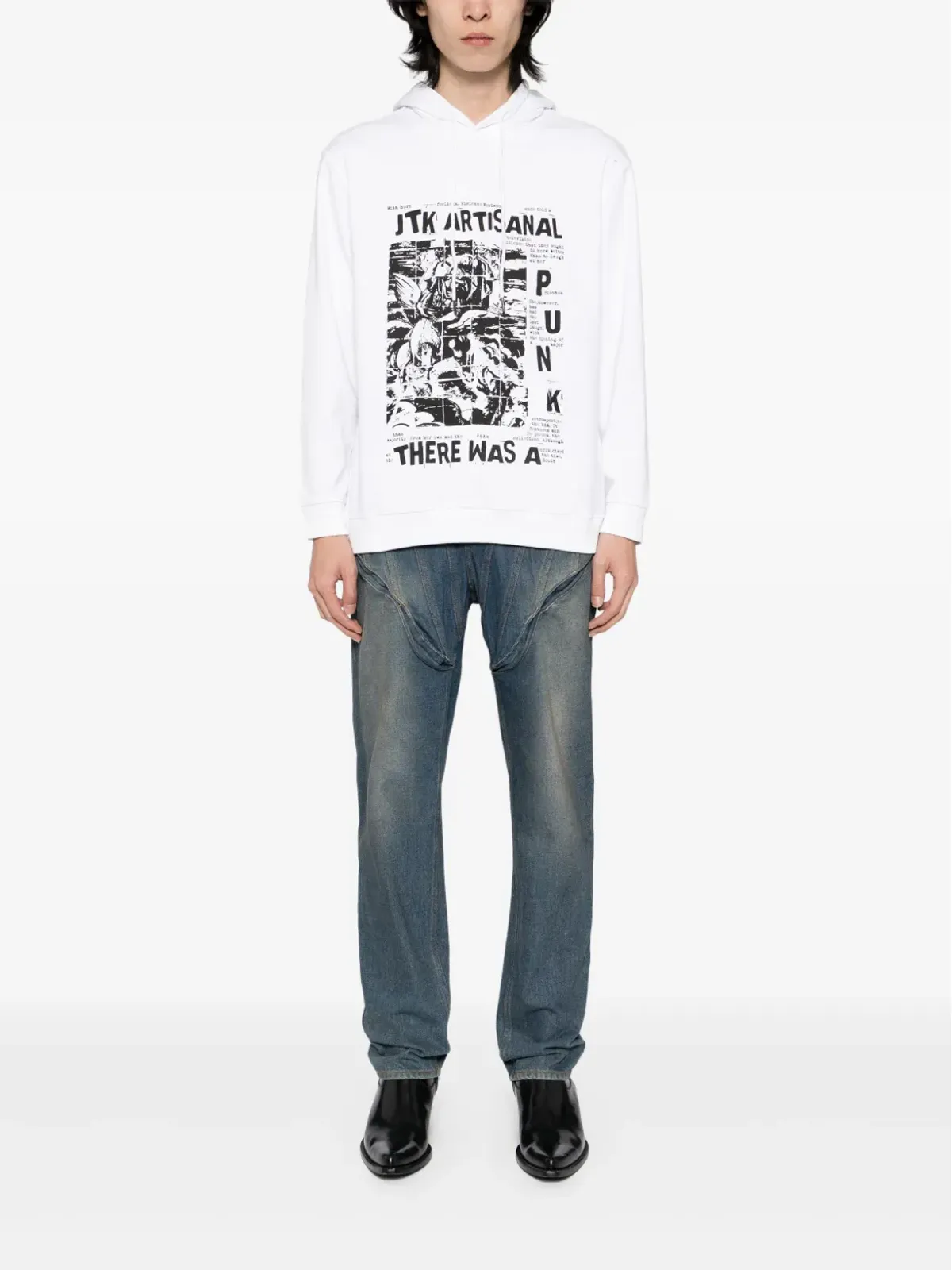 JUNTAE KIM There Was A Punk フーディ - White - 画像2