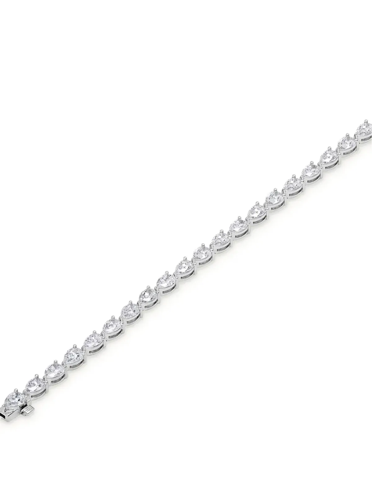 Jewels Aficionado 18Kホワイトゴールド ダイヤモンド テニスブレスレット - 画像5