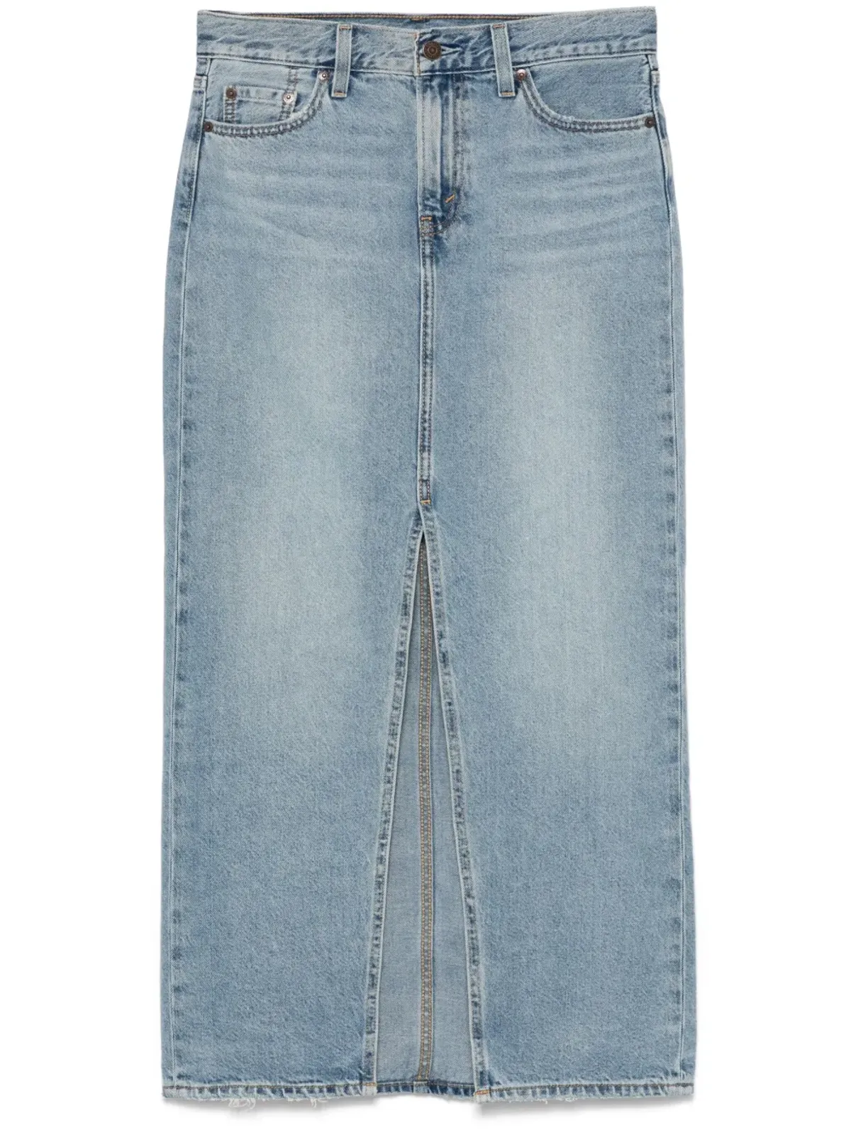 Levi's アンクルコラム マキシスカート ブルー - 画像1